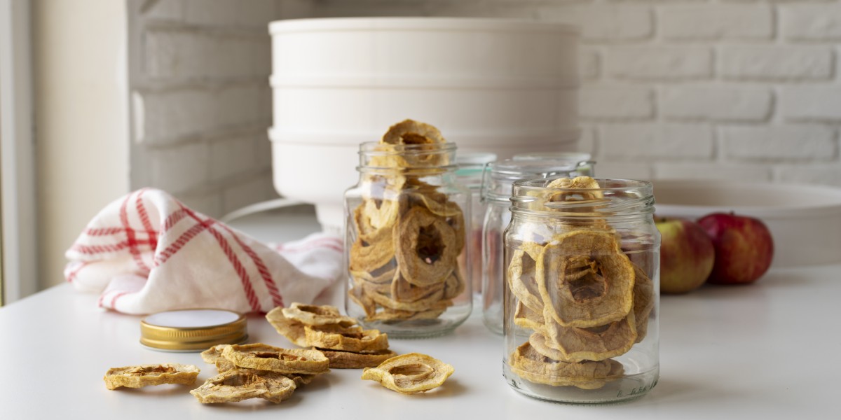 dried apples in jars
